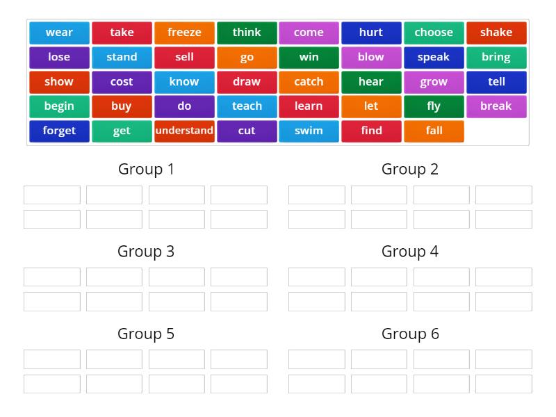 Irregular Verbs EP - Group sort