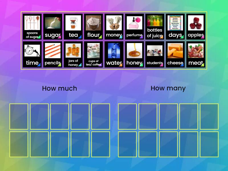 How Much/How Many - Group sort