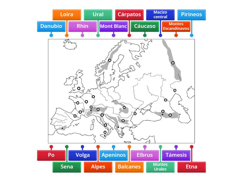 Mapa Físico De Europa 2 Diagrama Con Etiquetas 6700