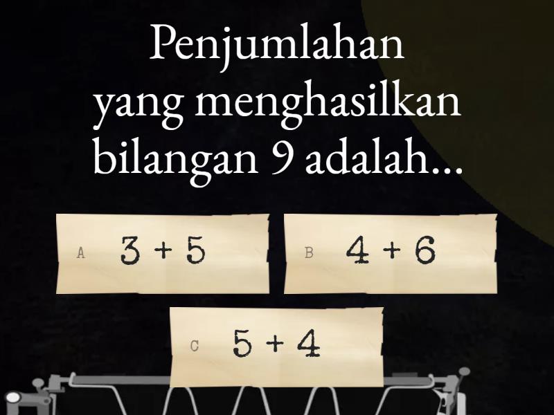 Matematika Kelas 1 SD - Quiz