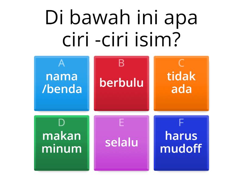 Isim Fiil Dan Huruf - Quiz