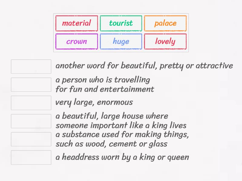 Grade 4 Lesson 18 The Story of the Taj Mahal Une las parejas