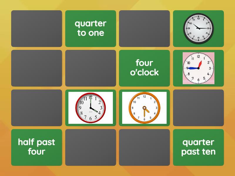 Clock - Matching pairs