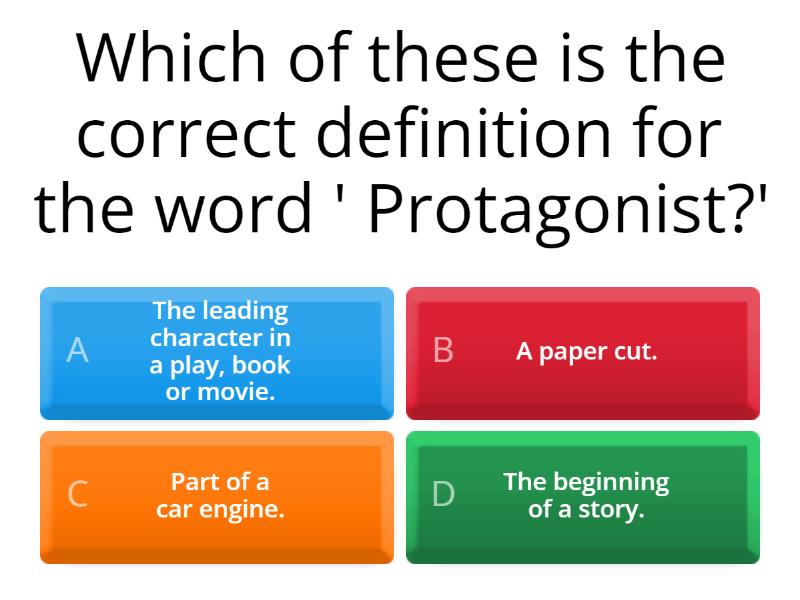 Word of the week - Protagonist - Quiz