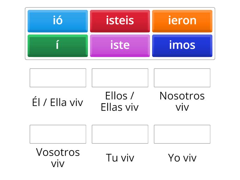 Espanhol - Pretérito Indefinido - Ir - Une Las Parejas