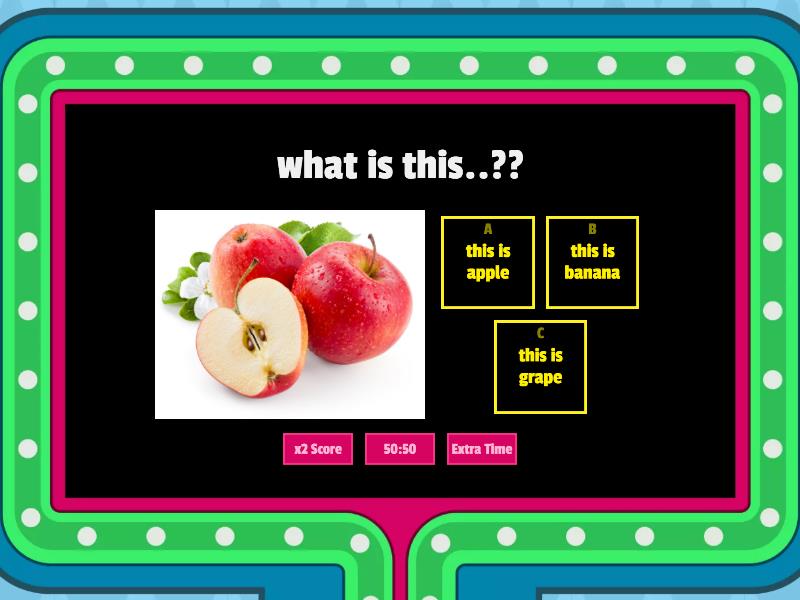 Tebak gambar buah-buahan dalam bahasa Inggris - Gameshow quiz