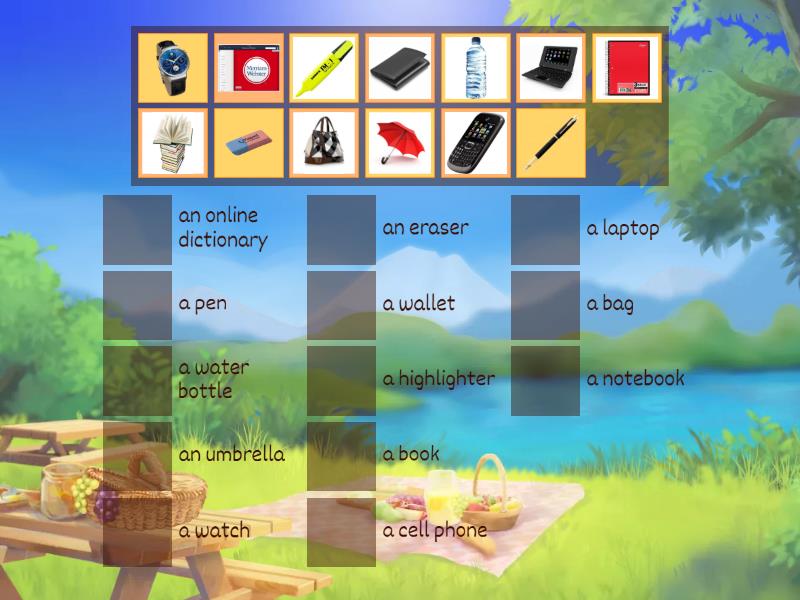 A1 Unit 2 Lesson B Vocabulary - Match up