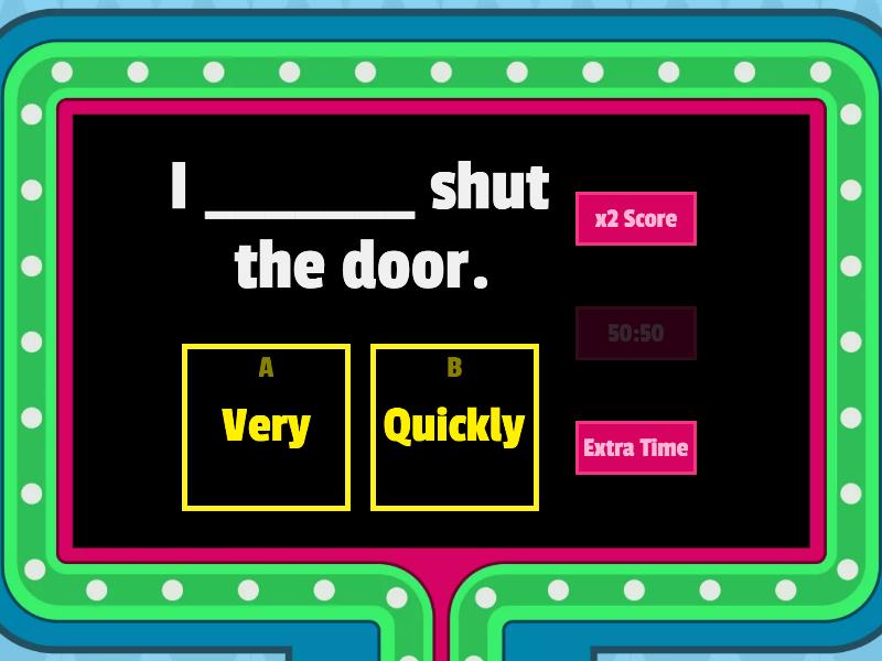 Adverb Review - Gameshow Quiz