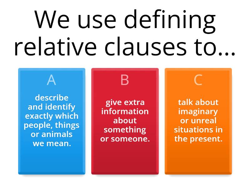 Relative Clauses test - Quiz