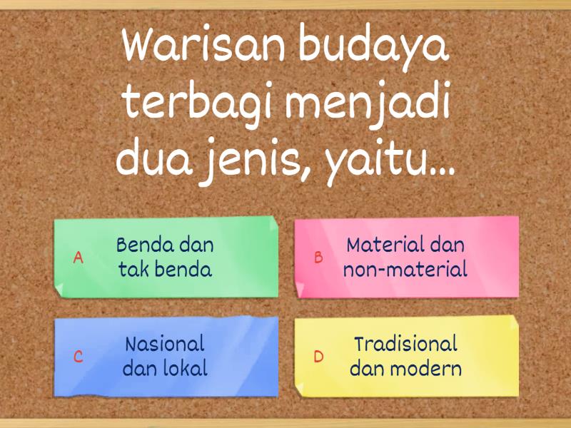 SOAL MATERI WARISAN BUDAYA KELAS 5 - Quiz