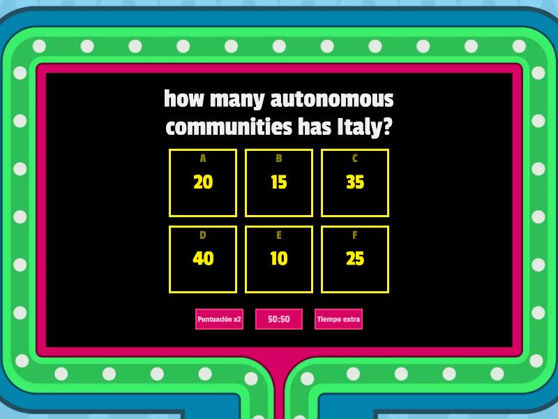 italy - Gameshow quiz