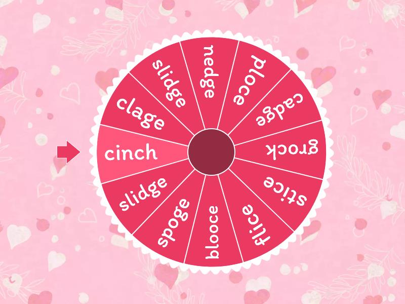 Mixed 1 syllable - Random wheel