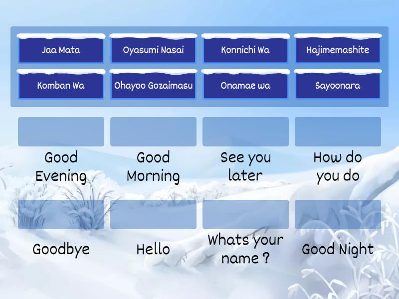 Greetings - Match up