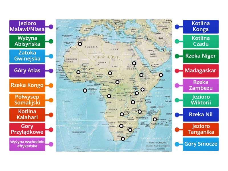 Mapa Afryki Labelled Diagram 7453
