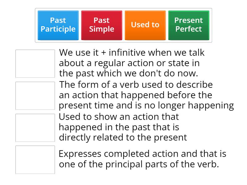 Grammar Topics - Match up
