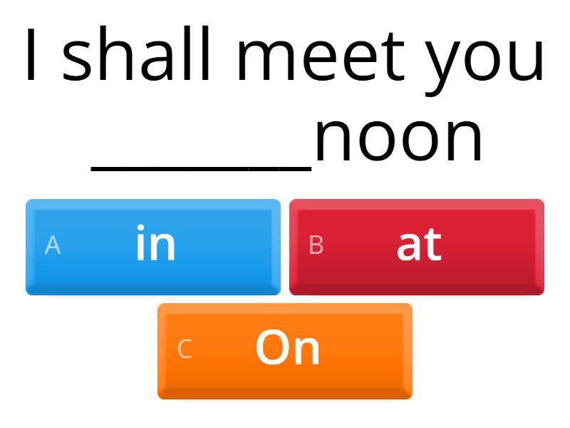 Fill in the correct prepositions - Quiz