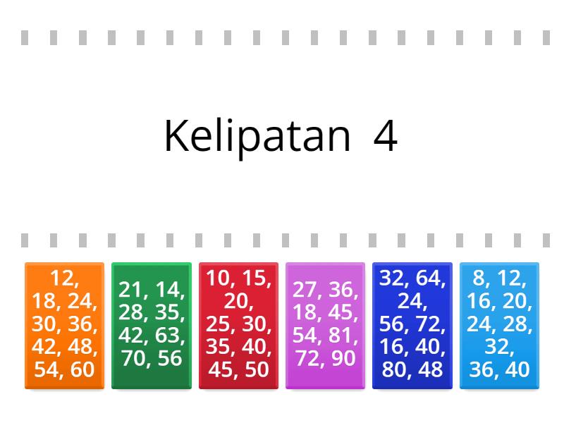 Kelipatan Bilangan - Find the match