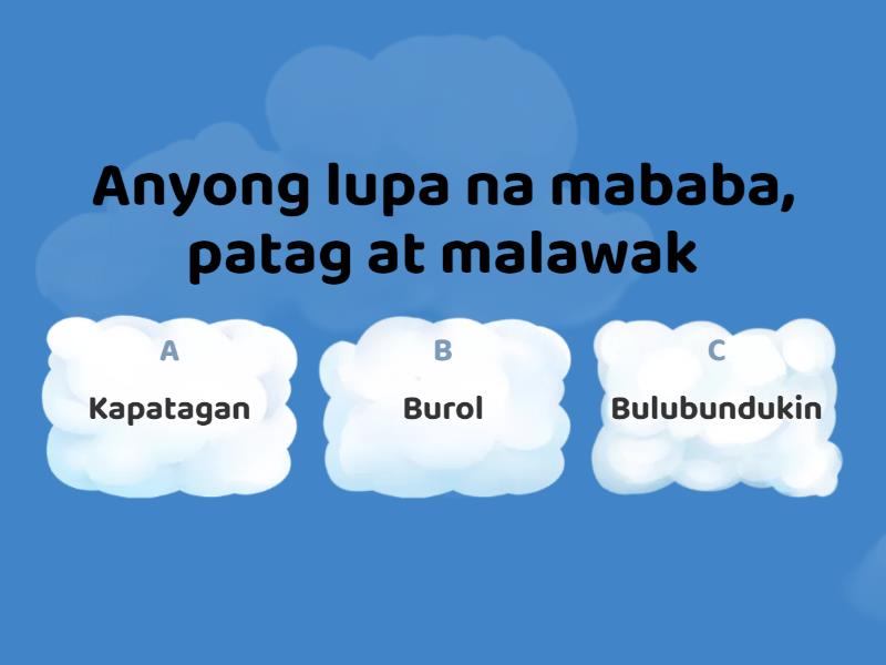 AP 3 Aralin 3 Heograpiyang Pisikal (Anyong Lupa) Quiz