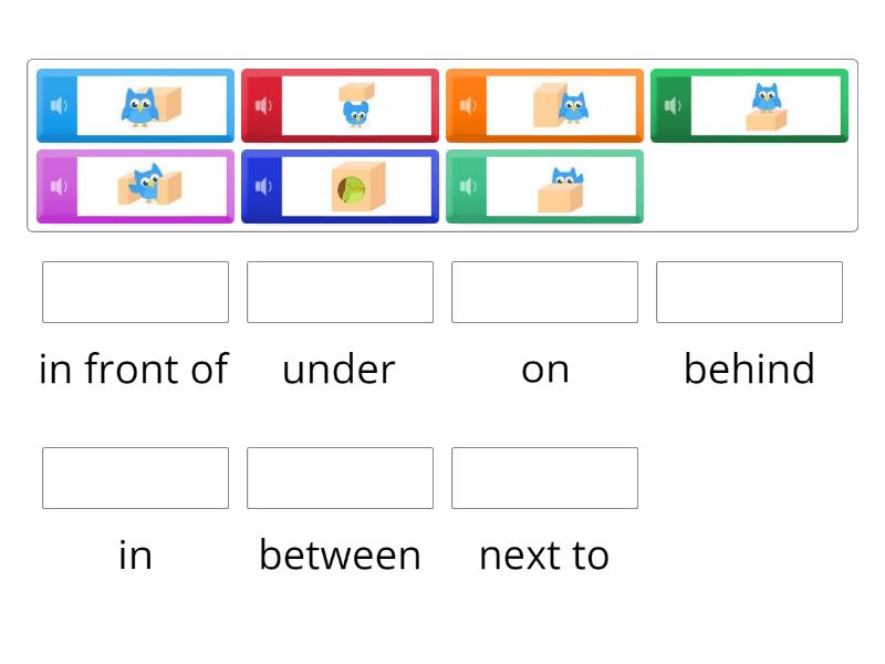 Prepositions of Place 1 - Match up