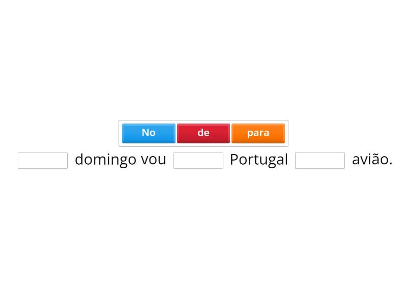 Preposições De Movimento Português A1 Complete A Frase