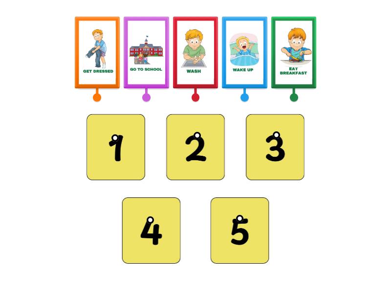 Daily Routine - Labelled diagram