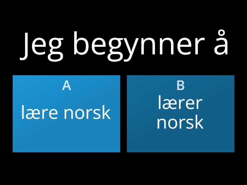 Infinitiv Med å - Quiz