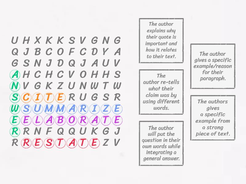RACES Analysis - Wordsearch