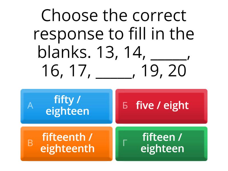 Numbers - Quiz