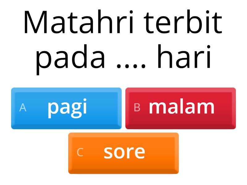 Kenampakan Matahari Kelas 2 SD - Quiz