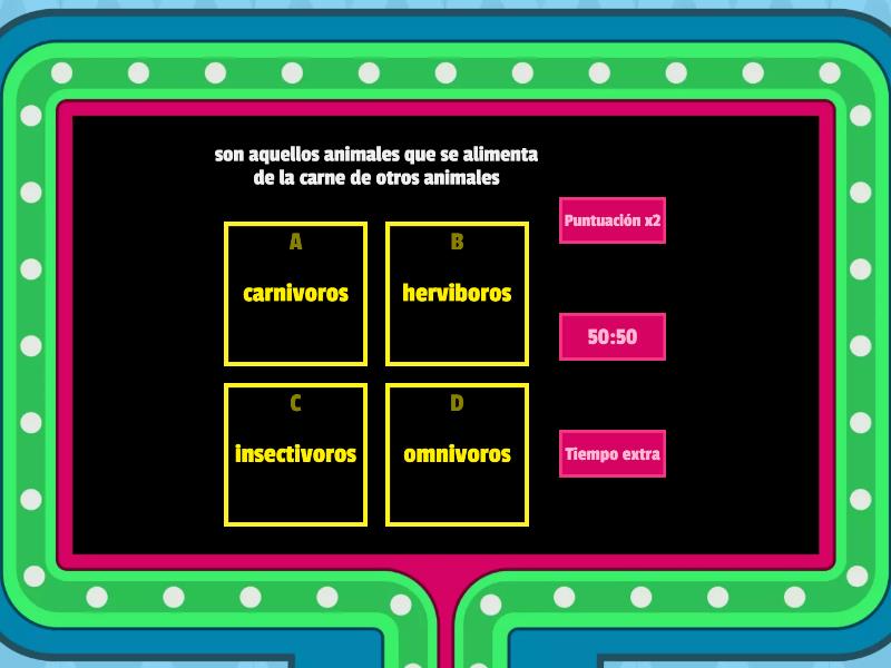 Clasificacion Alimenticia Gameshow Quiz