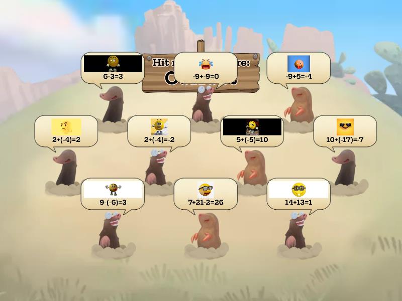 Whack the emoji integer - Whack-a-mole