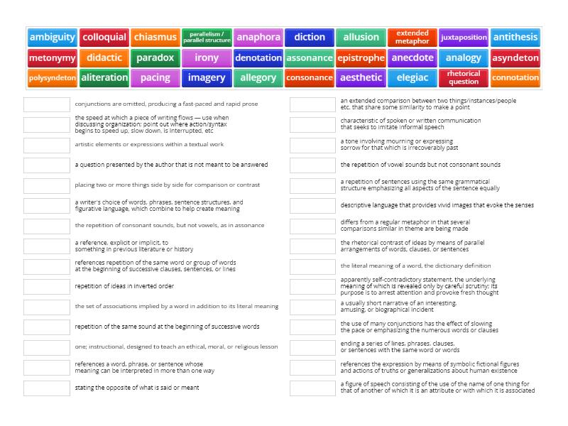 Rhetorical Strategies - Match up