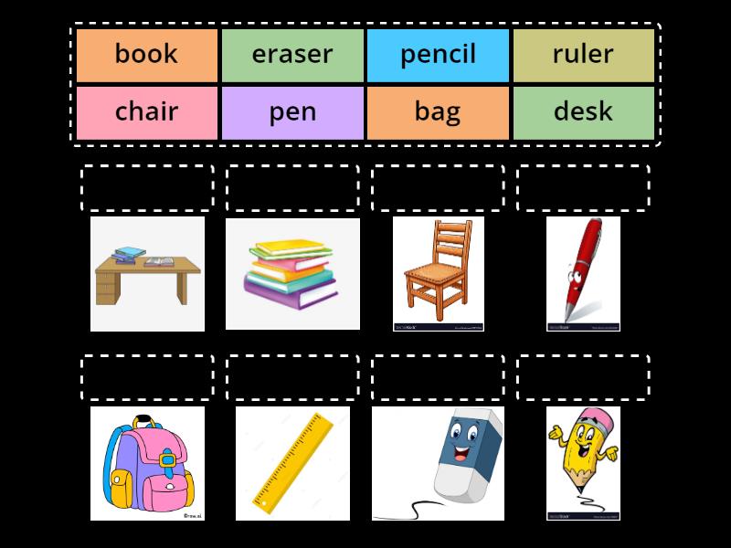 Let's match school things 1 - Match up