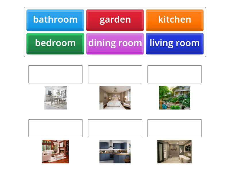 Rooms crossword Match up