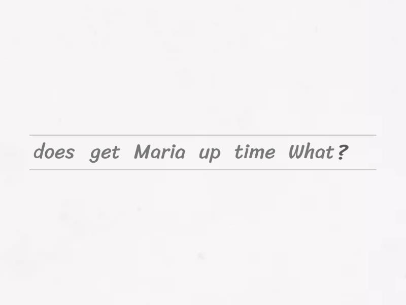 Asking questions Entry 1, Unit 4 - Unjumble