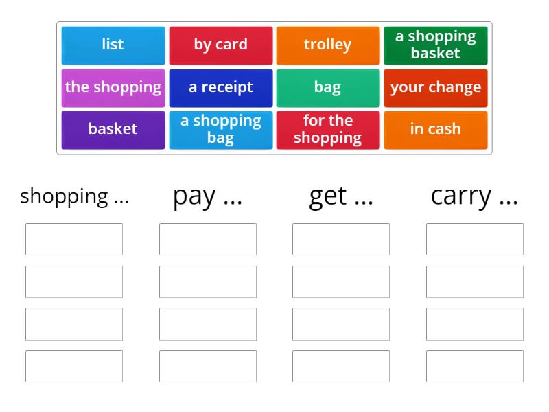 Shopping - Group sort