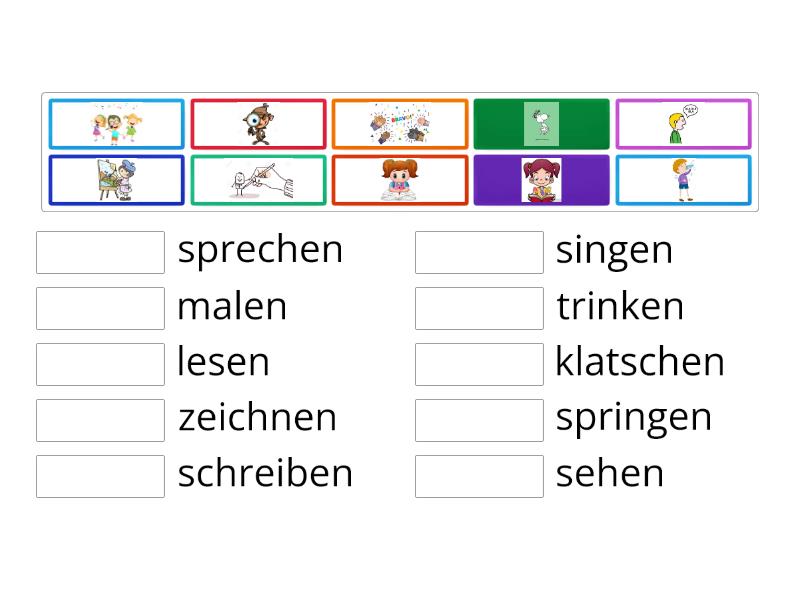 Verben 3. Klasse - Teil 3 - Match up