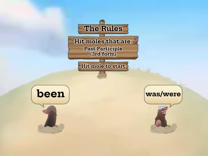 Whack A Mole Past Participle Verb Forms Whack A Mole