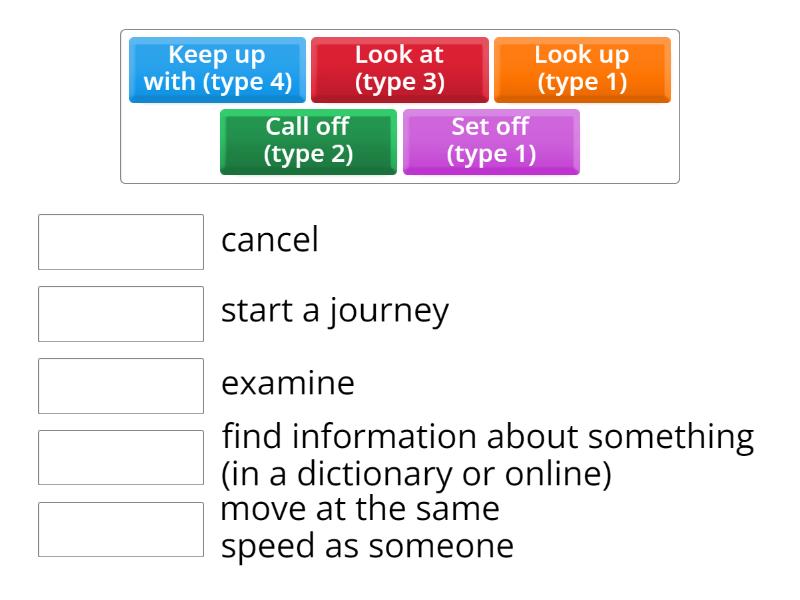 Phrasal Verbs Int. - Week 2 - Match Up