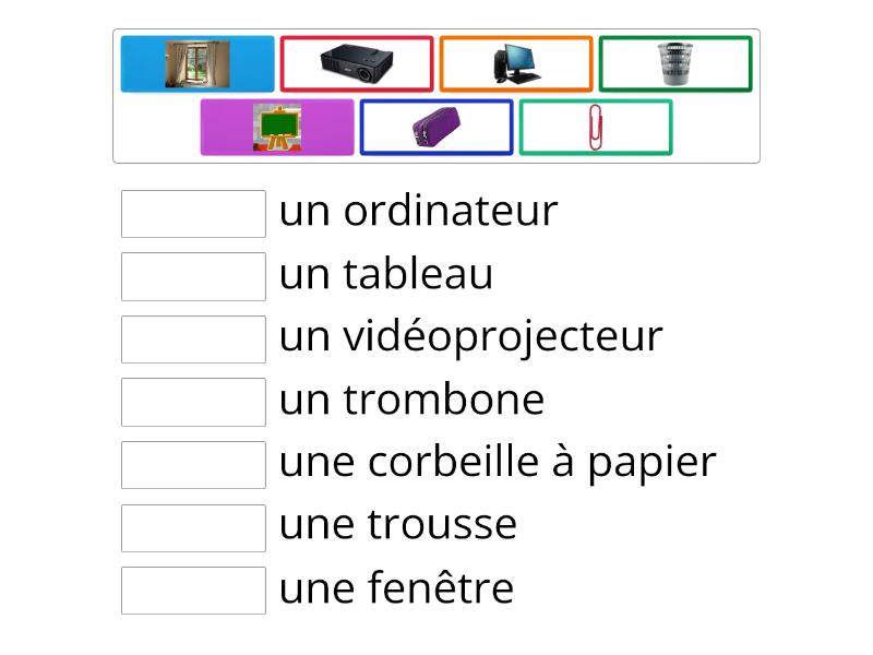 Les objets de la classe - Match up