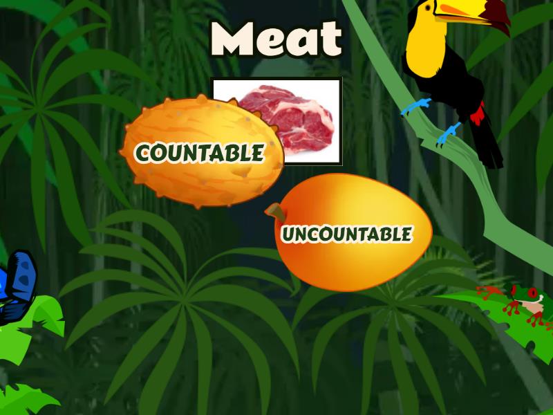 COUNTABLE AND UNCOUNTABLE FOOD NOUNS - Speed quiz