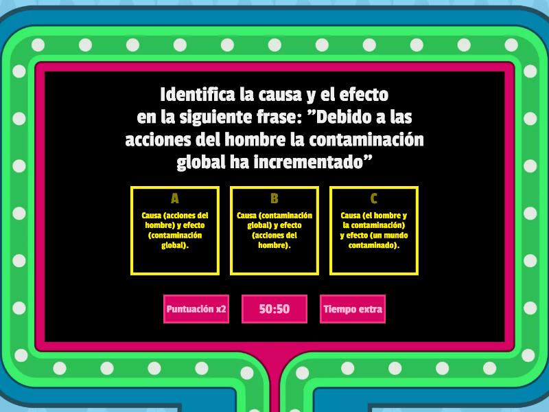 Causa Y Efecto - Gameshow Quiz