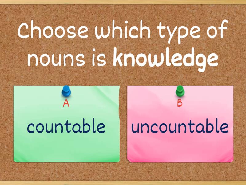 Countable & Uncountable Nouns Revision - Quiz