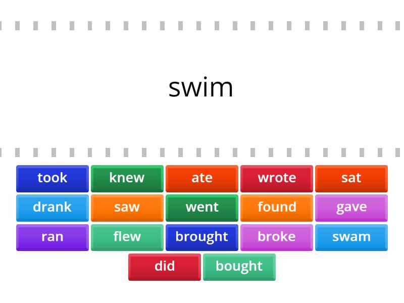 Simple Past- irregular verbs - Find the match