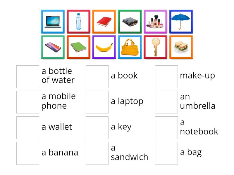 SO A1 Unit 1D Common objects - match - Match up