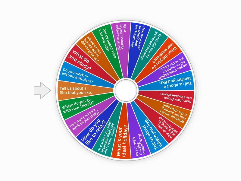 PET Speaking Exam Part 1 Practice - Spin the wheel