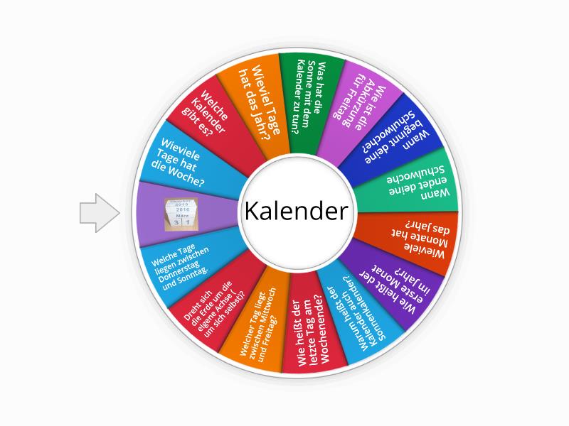 Kalender - Spin the wheel