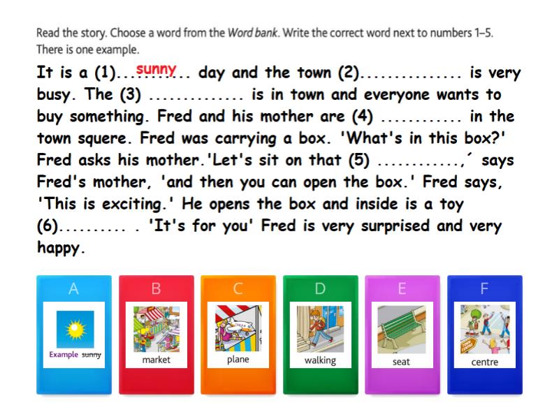 Movers Reading And Writing Part 2 Practice Quiz