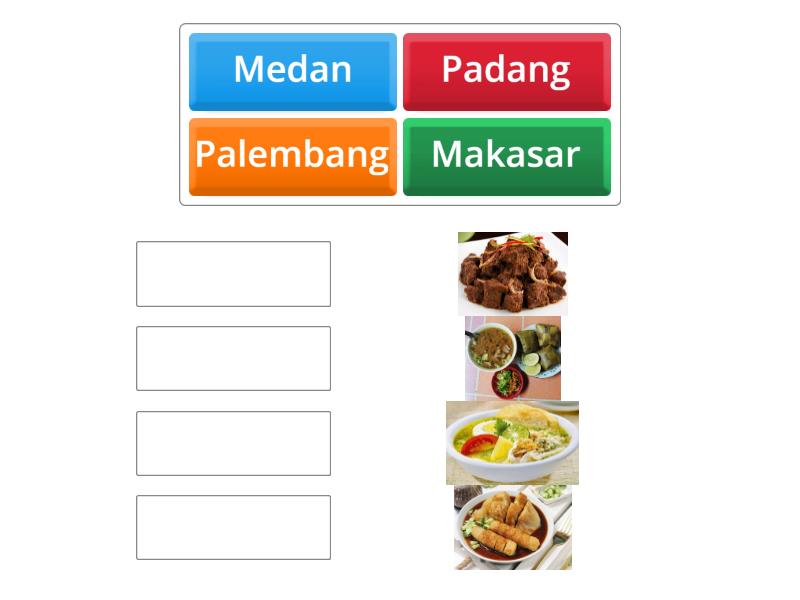 Jenis Makanan Daerah - Match Up