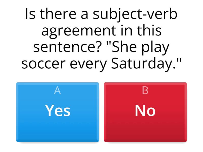 Subject-verb agreement grade 4 exit ticket - Quiz